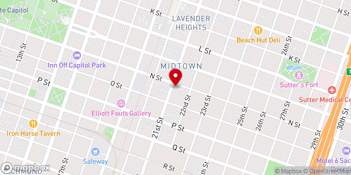 Map showing location of Ella Houston Foundation Ministries Inc