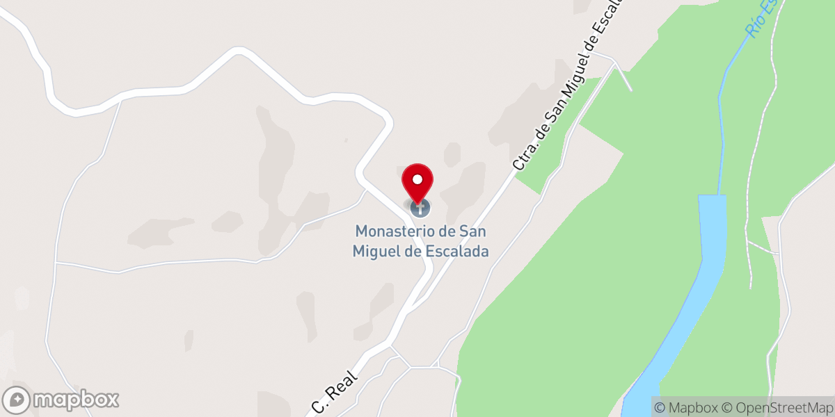 Map showing location of Monasterio de San Miguel de Escalada
