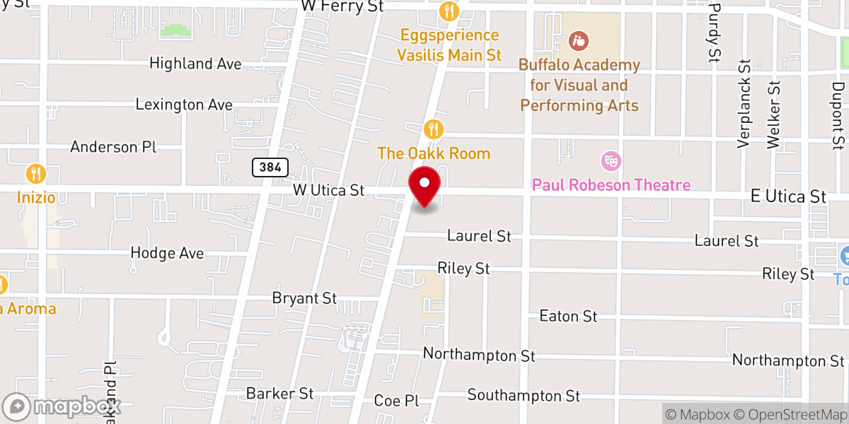 Map showing location of Bethesda Full Gospel Church