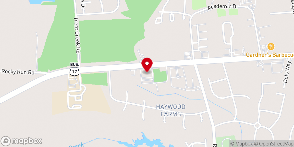 Map showing location of Wesley Covenant Church