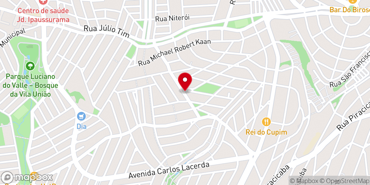Map showing location of Igreja Pentecostal Lírios do Vale
