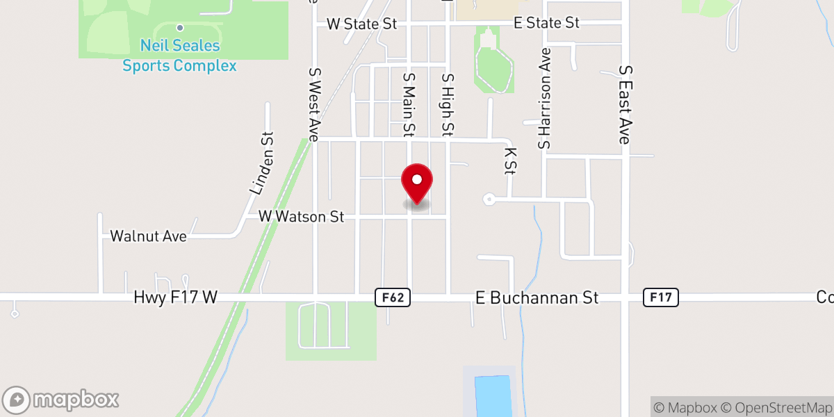 Map showing location of Baxter Church of the Way