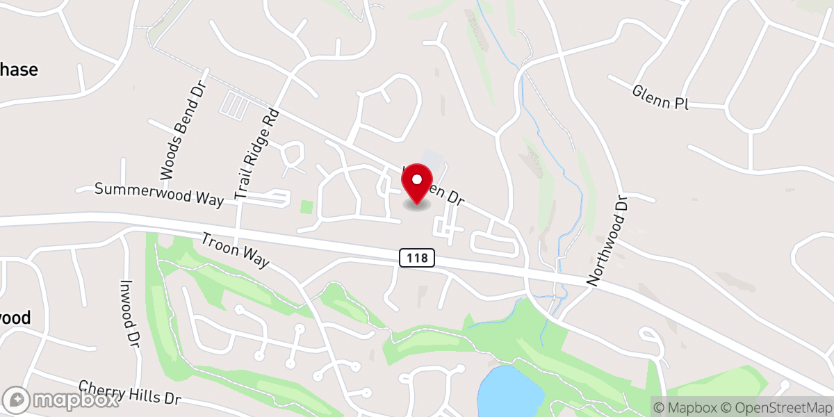 Map showing location of Grace Presbyterian Church