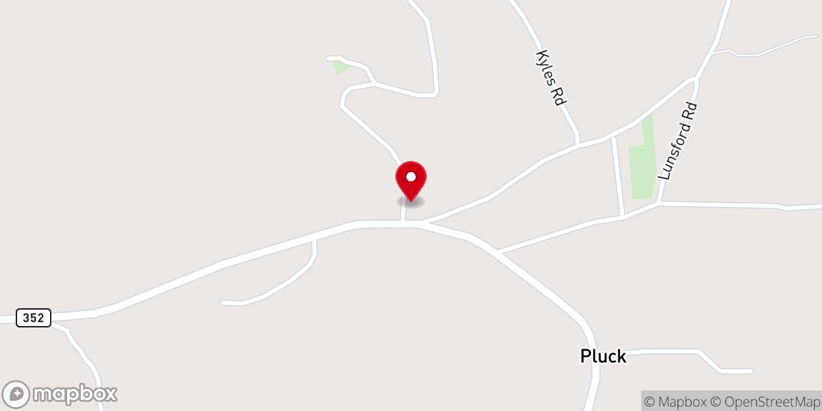 Map showing location of Stryker Baptist Church