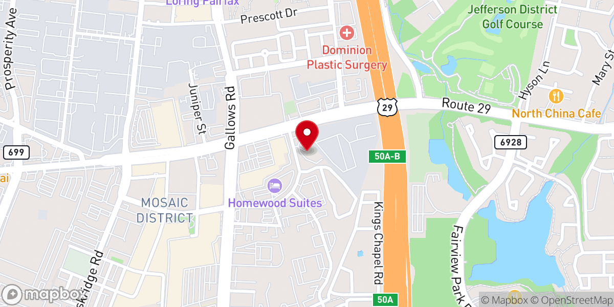 Map showing location of Union Church - Falls Church