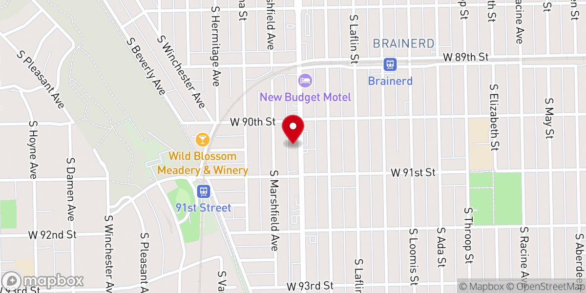 Map showing location of Ashland Church of Christ
