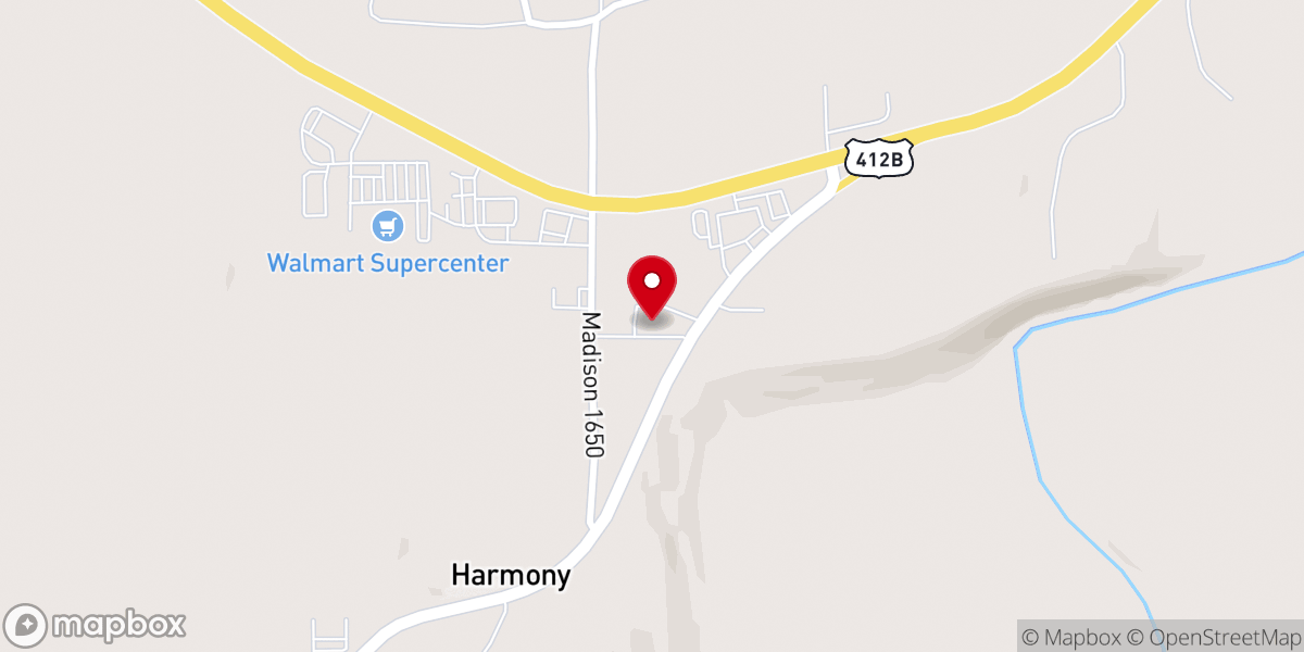 Map showing location of Huntsville Missionary Baptist Church