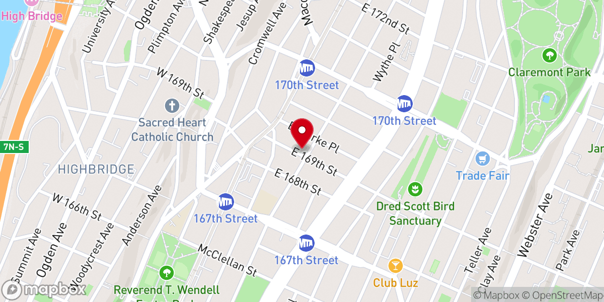Map showing location of Evangel Revival Time Church