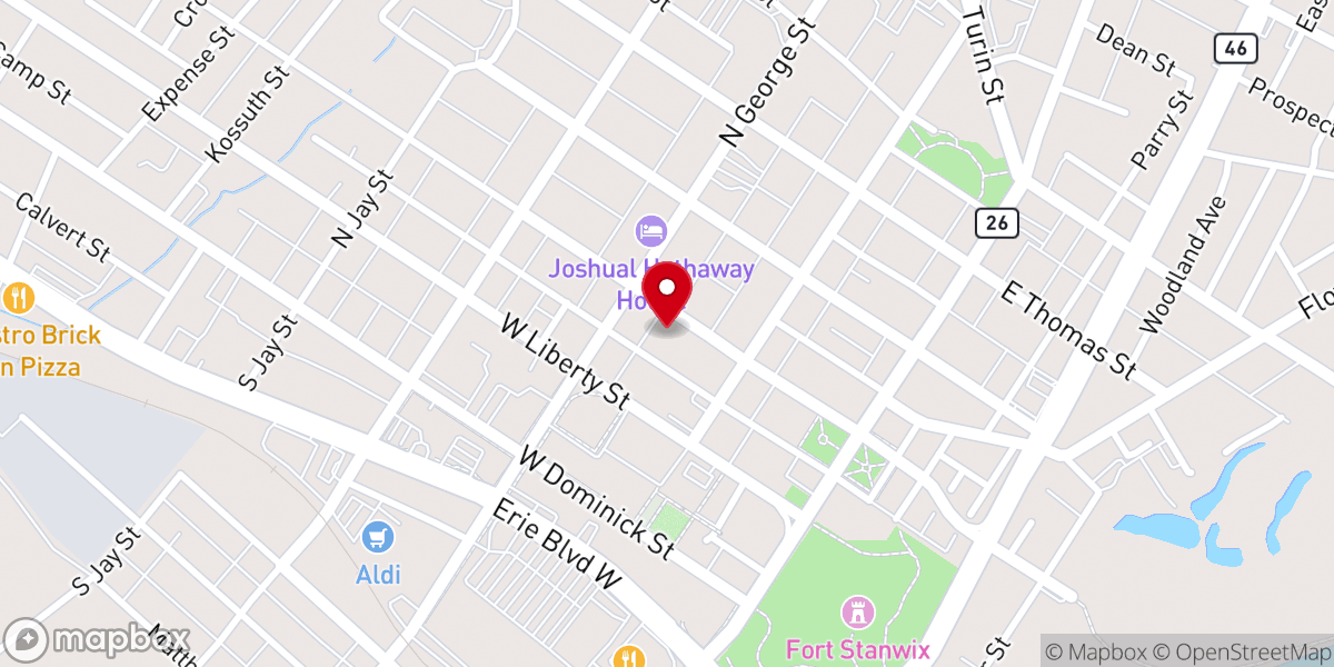Map showing location of Trinity Church