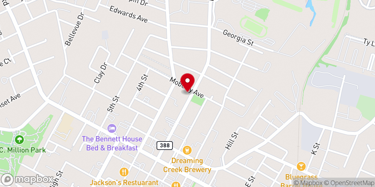 Map showing location of Little Bethel Primitive Baptist Church