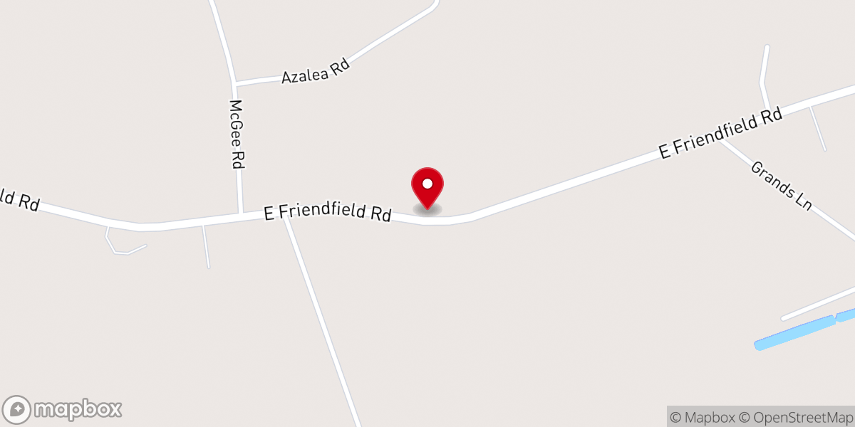 Map showing location of Hicks Church