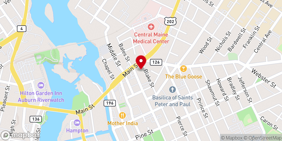 Map showing location of Saint Josephs Catholic Church