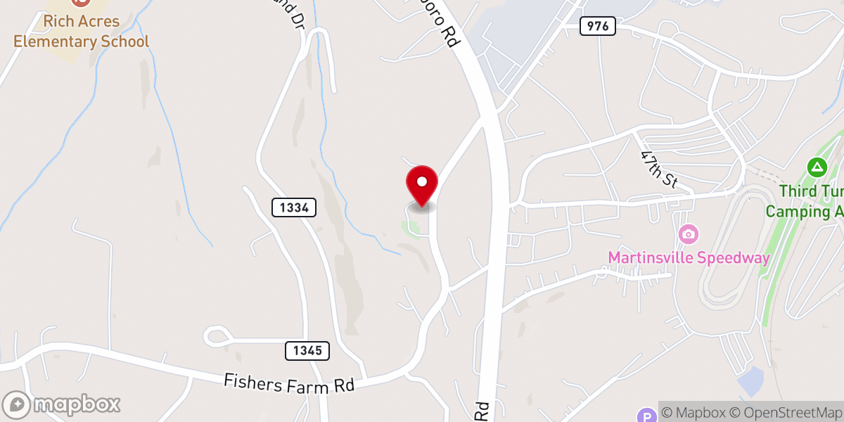 Map showing location of Fontaine Baptist Church