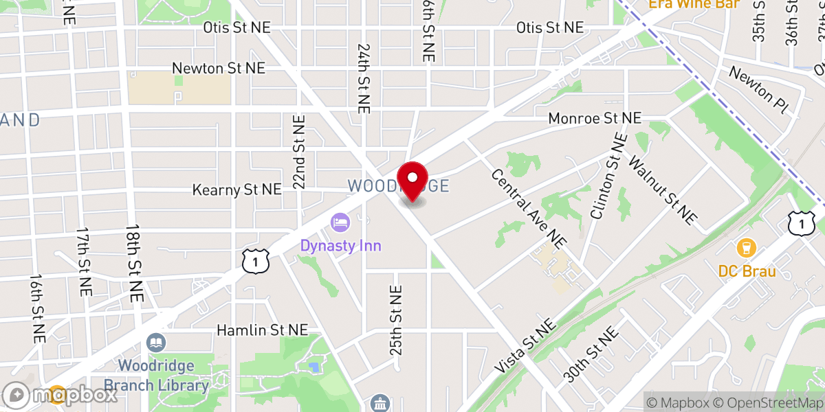 Map showing location of Pentecostal Church of God