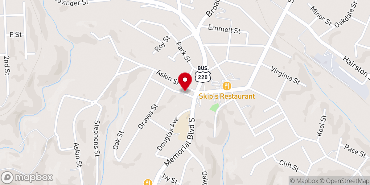 Map showing location of Trinity Friends Church