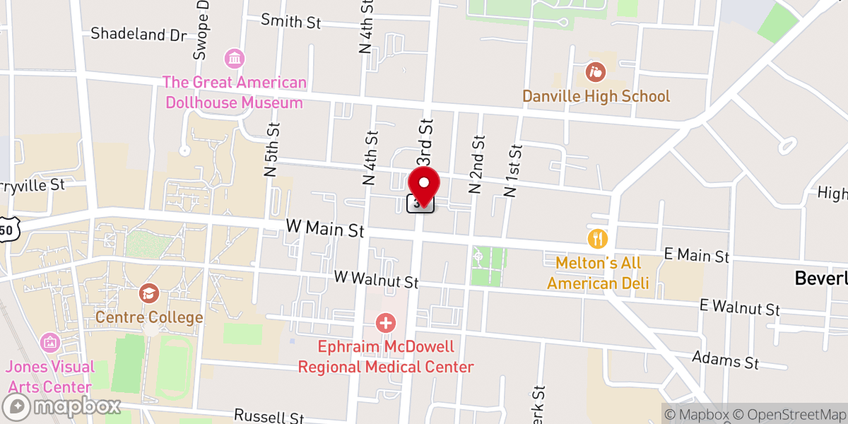 Map showing location of Danville United Methodist Church Danville VA