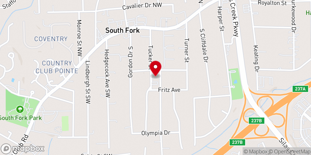 Map showing location of REVO Church - South Fork Campus
