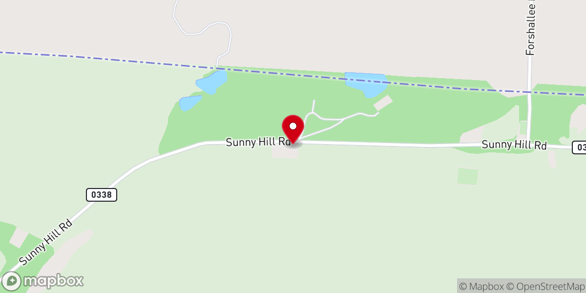 Map showing location of Brown-Bethel Church