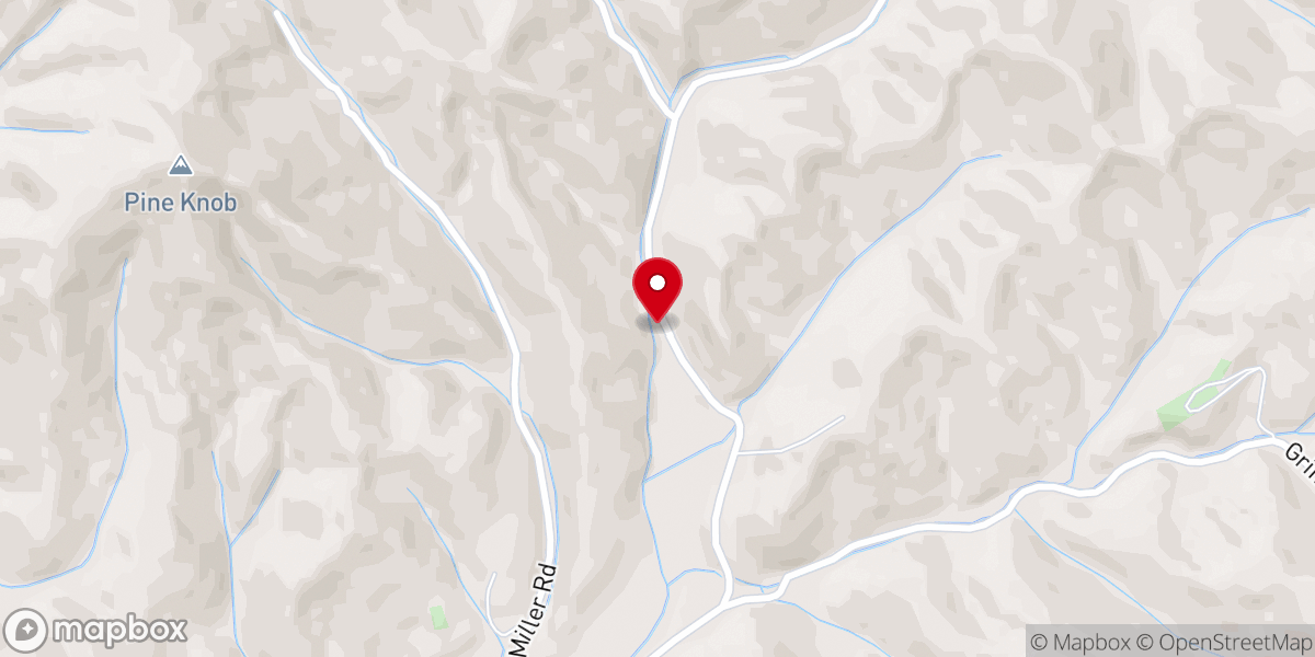 Map showing location of Brummetts Creek Freewill Church