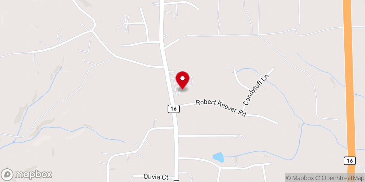 Map showing location of Real Life Church