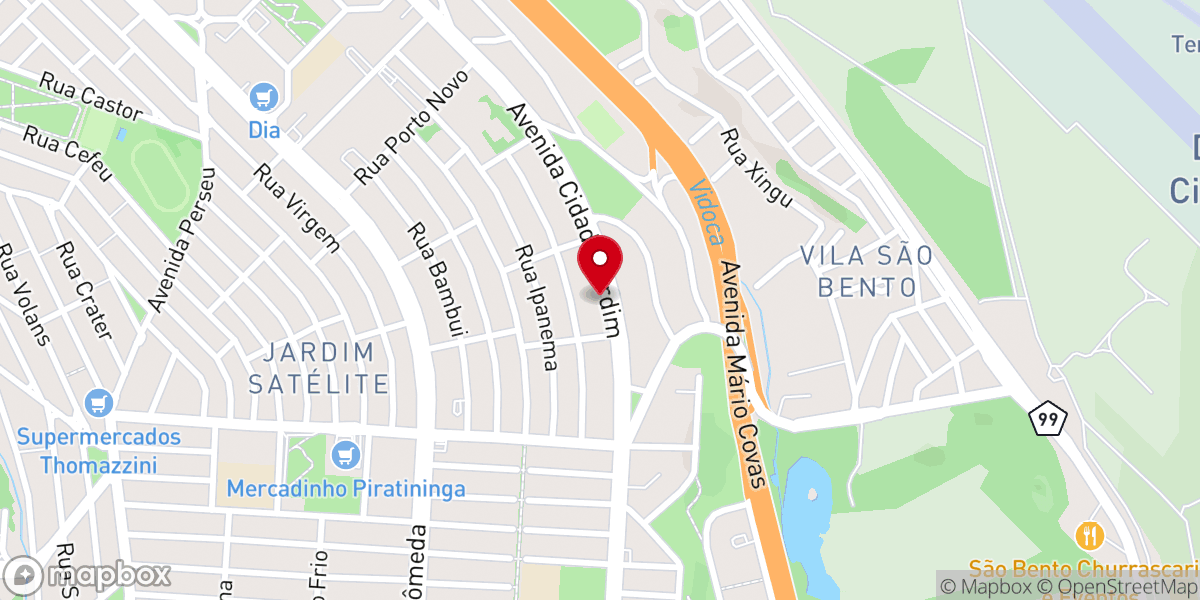 Map showing location of 1ª Igreja Batista Renovada Por Cristo - SJC