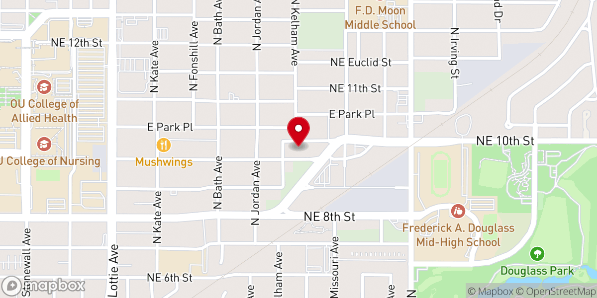 Map showing location of Mt Triumph Baptist Church