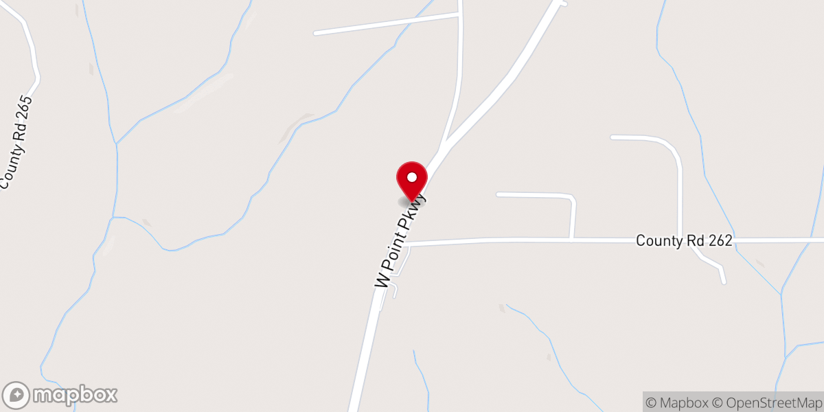Map showing location of Wallace Chapel Baptist Church