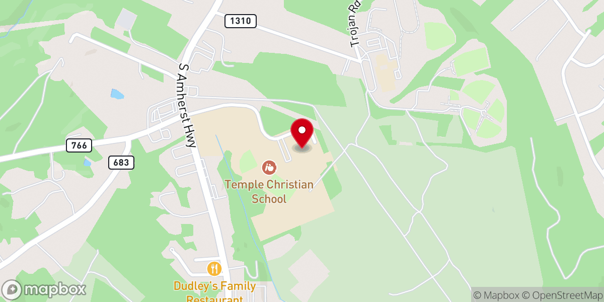 Map showing location of Temple Kidz