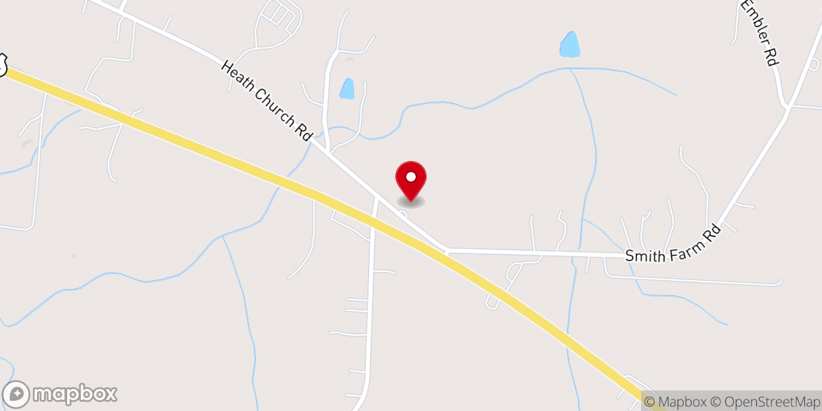 Map showing location of Heath Church