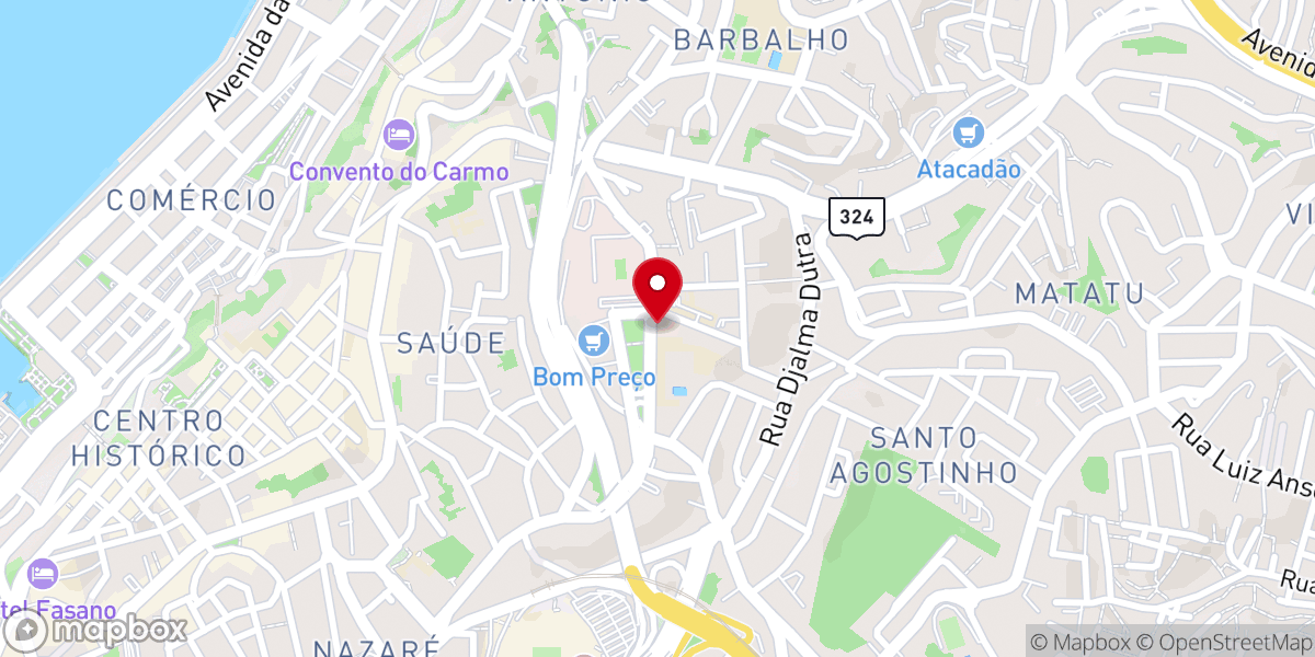 Map showing location of Santuário Nossa Senhora Auxiliadora