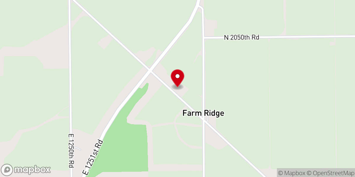 Map showing location of St Andrew’s Episcopal Church Farm Ridge