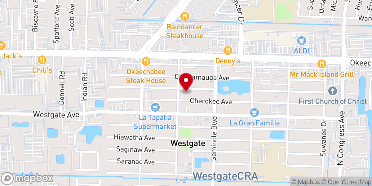Map showing location of Westgate New Testament Church