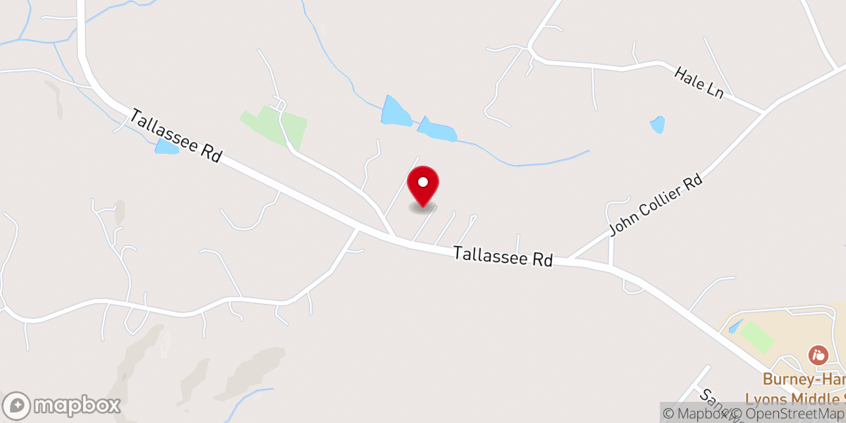 Map showing location of New Prospect Church