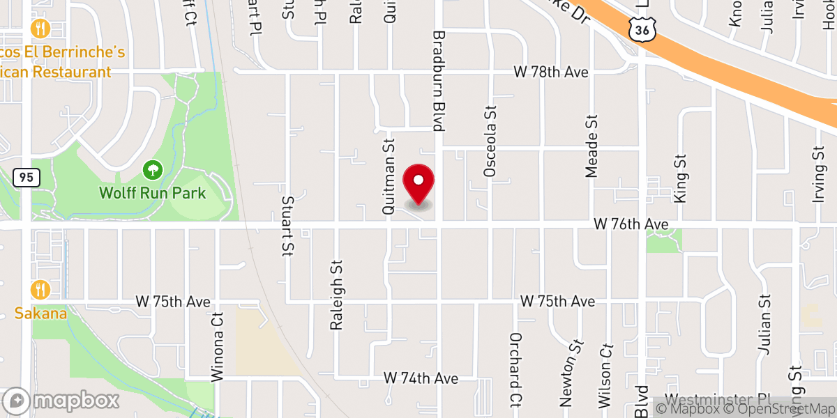 Map showing location of St Martha's Episcopal Church
