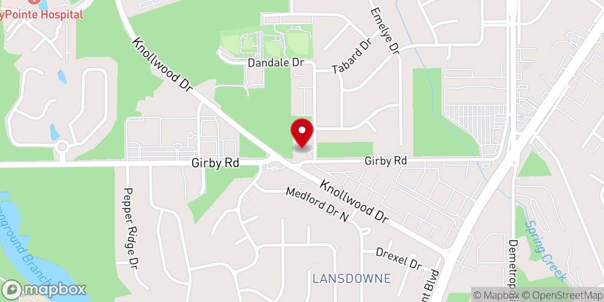 Map showing location of Greystone Bible Church