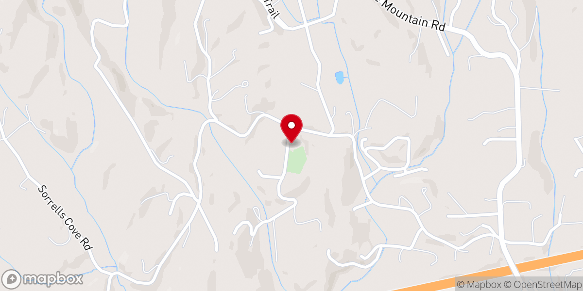 Map showing location of Oak Grove Baptist Church
