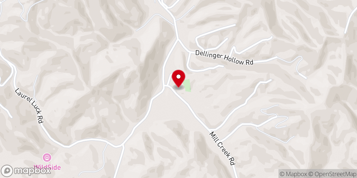 Map showing location of Hurst Chapel Baptist Church