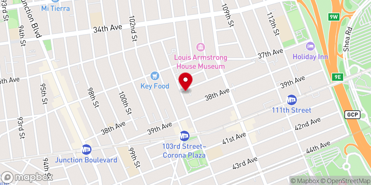 Map showing location of Emanuel Evangelical Lutheran Church