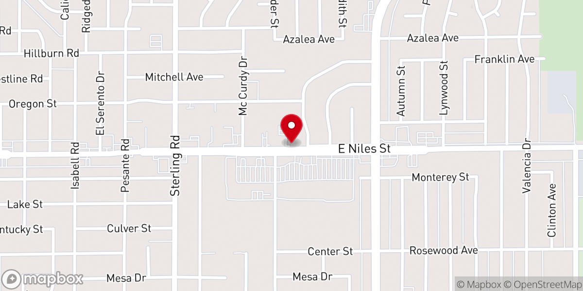 Map showing location of Calvary Bakersfield