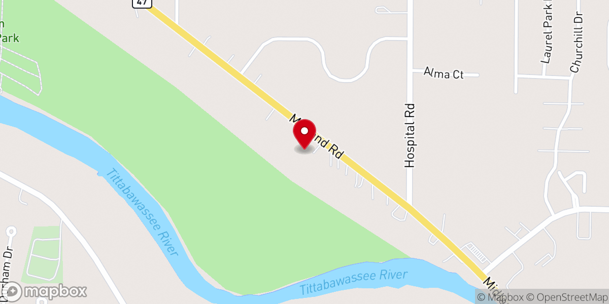 Map showing location of Second Presbyterian Church