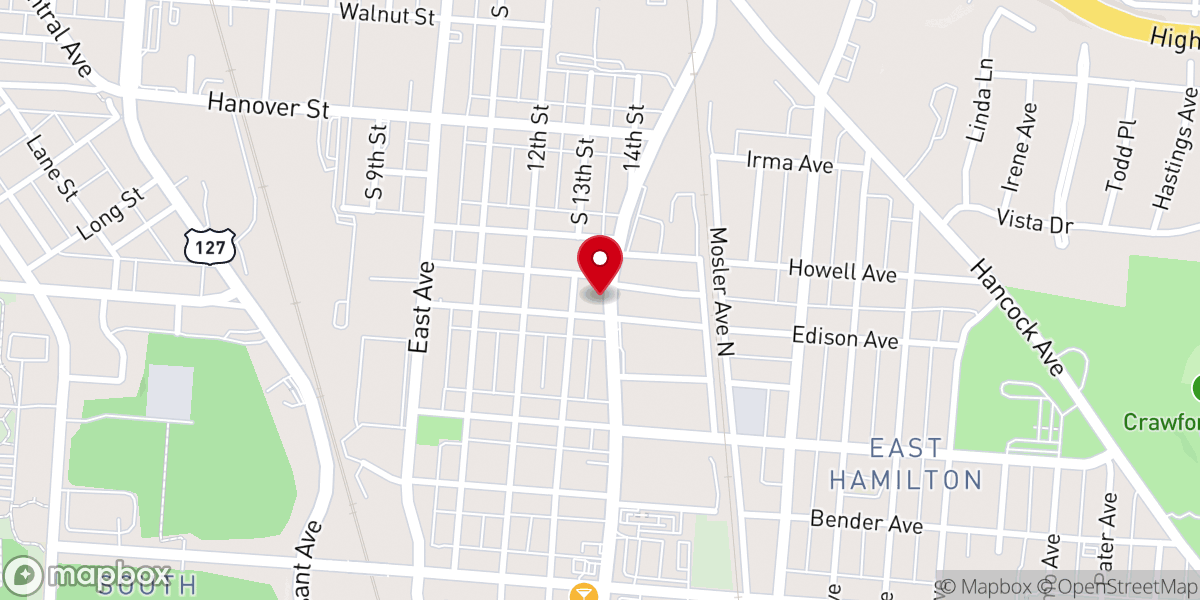 Map showing location of Deliverance Tabernacle