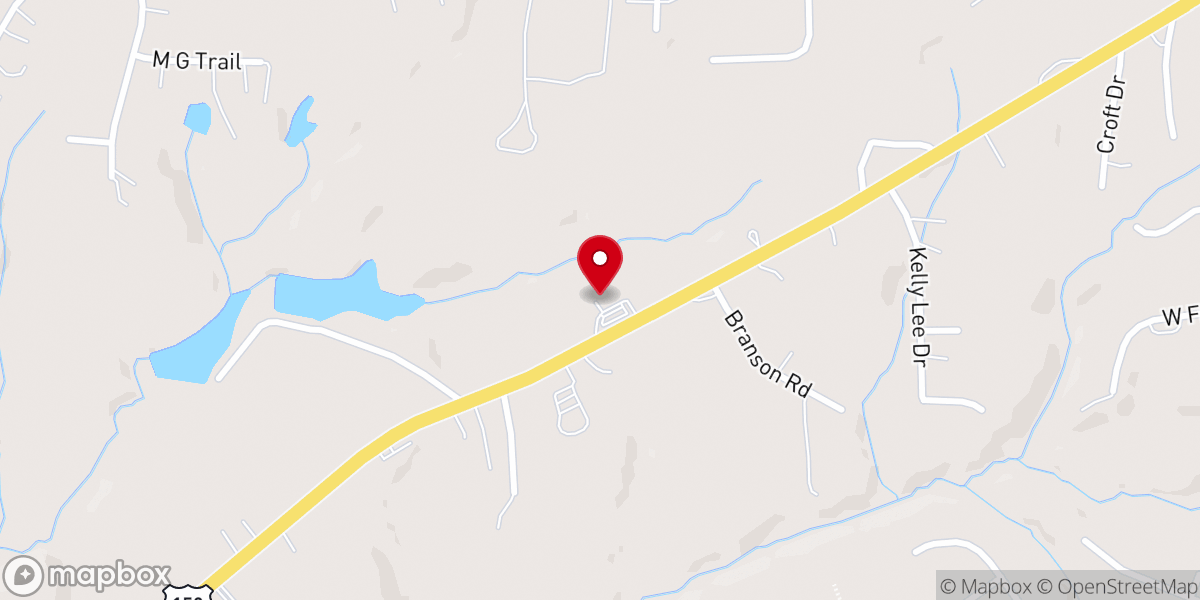 Map showing location of Oak Springs Missionary Baptist