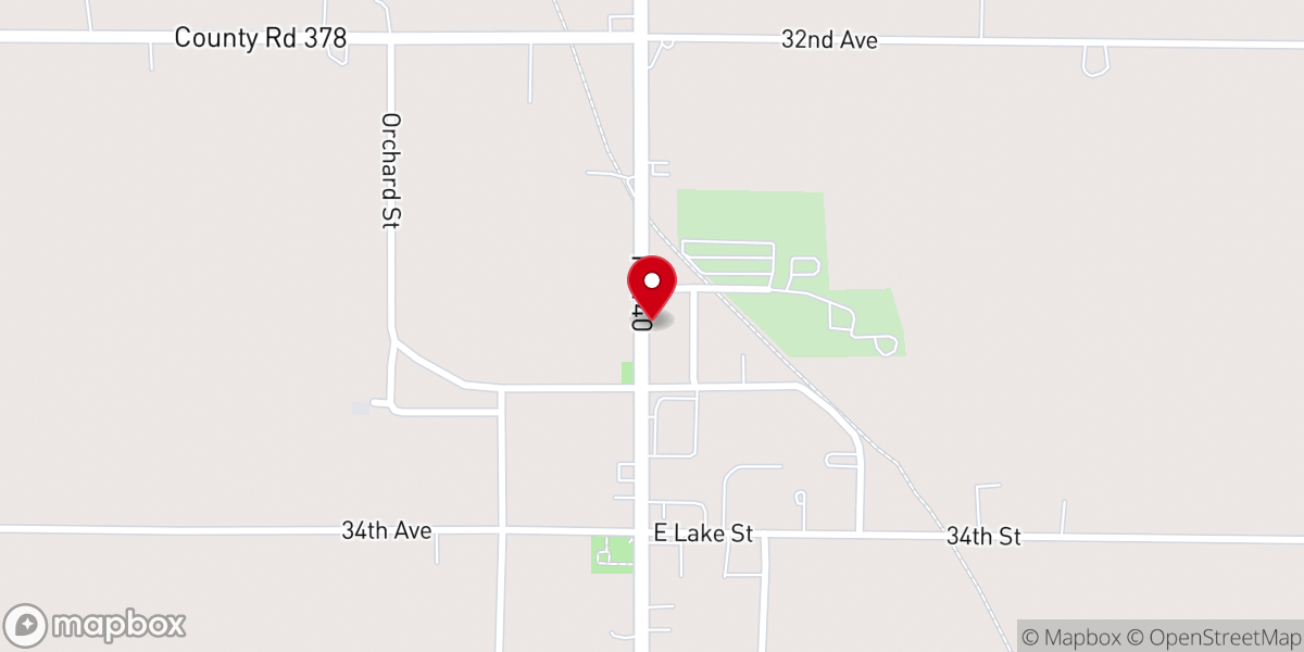 Map showing location of Covert Seventh-day Adventist Church