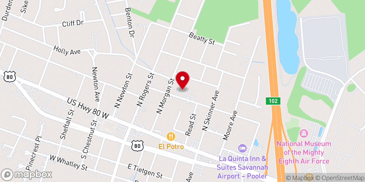Map showing location of Rothwell Baptist Church