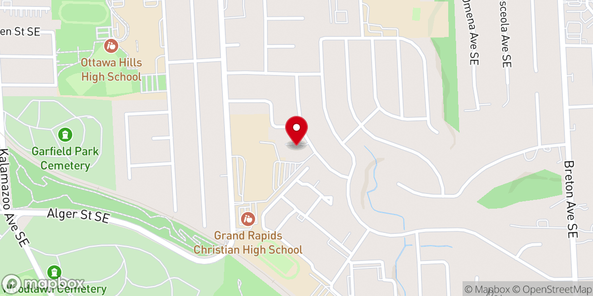 Map showing location of Shawnee Park Christian Reformed Church