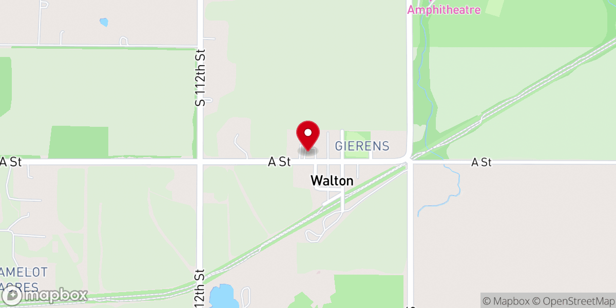 Map showing location of Grace Lutheran Church Walton