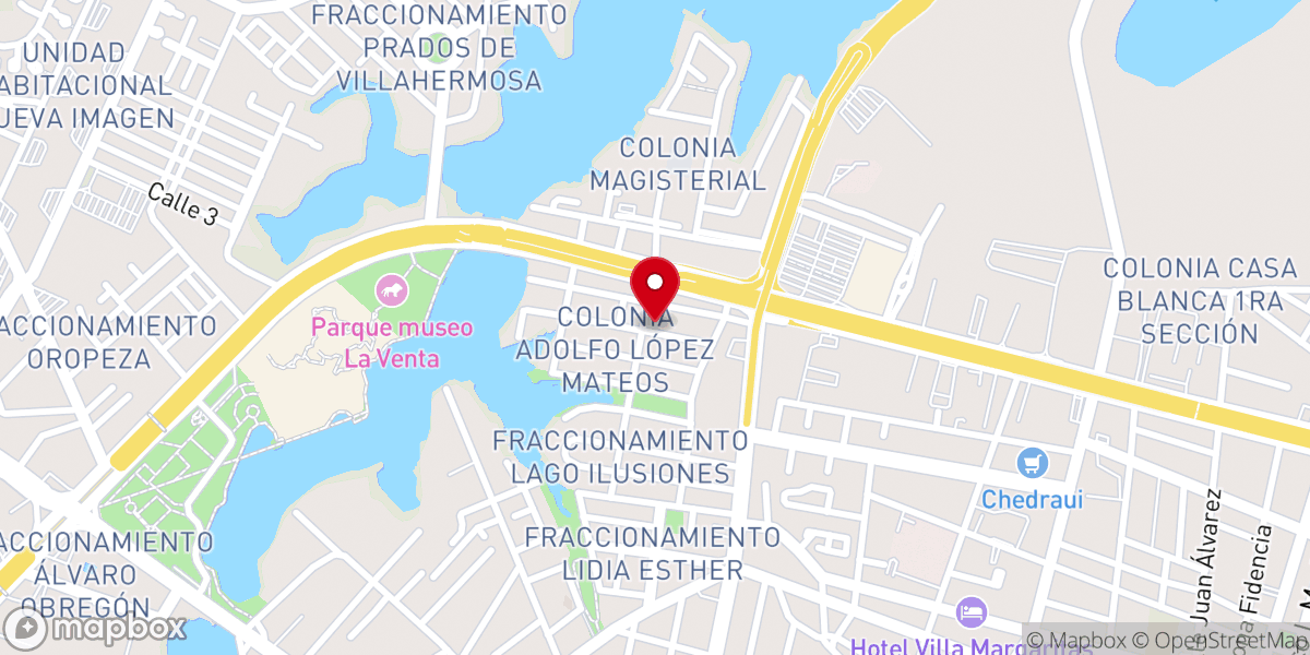 Map showing location of Parroquia San Martín de Porres