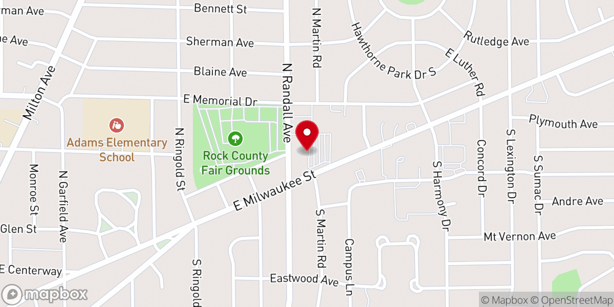 Map showing location of First Lutheran Church