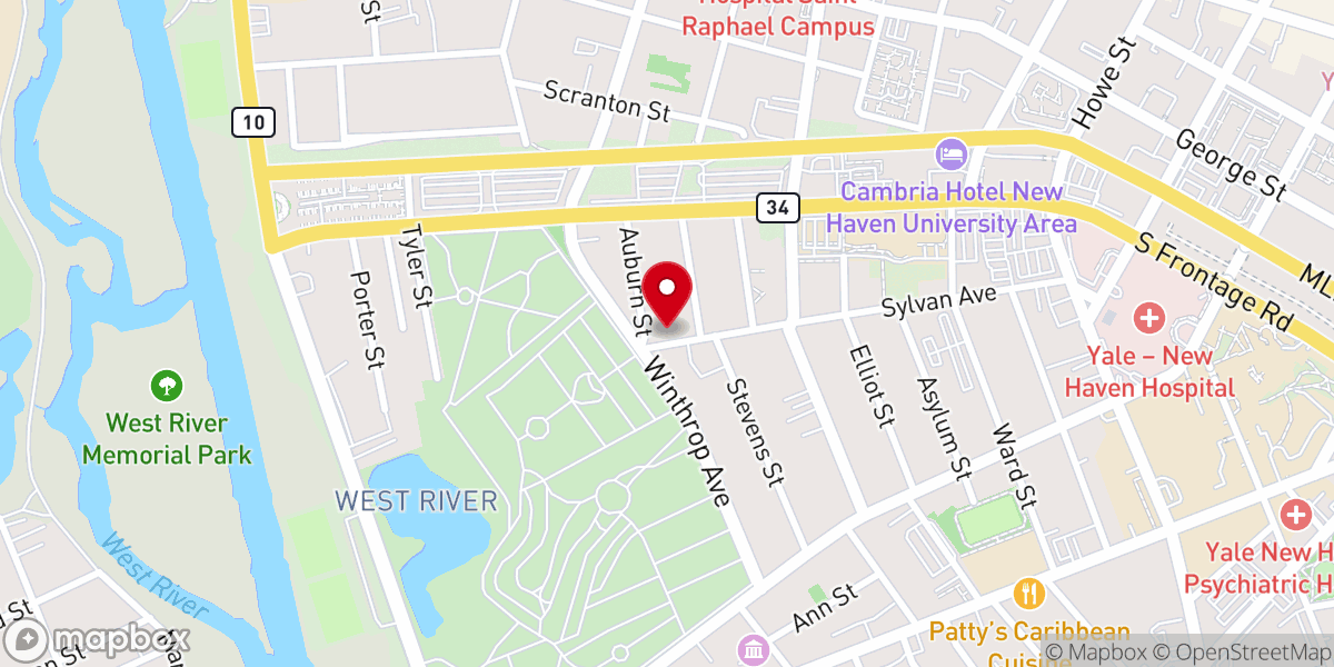 Map showing location of Iglesia Pastora Guadalupe