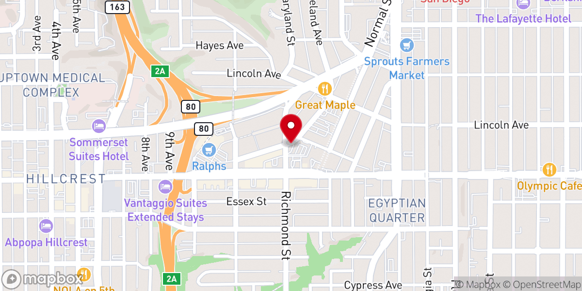 Map showing location of Elope San Diego